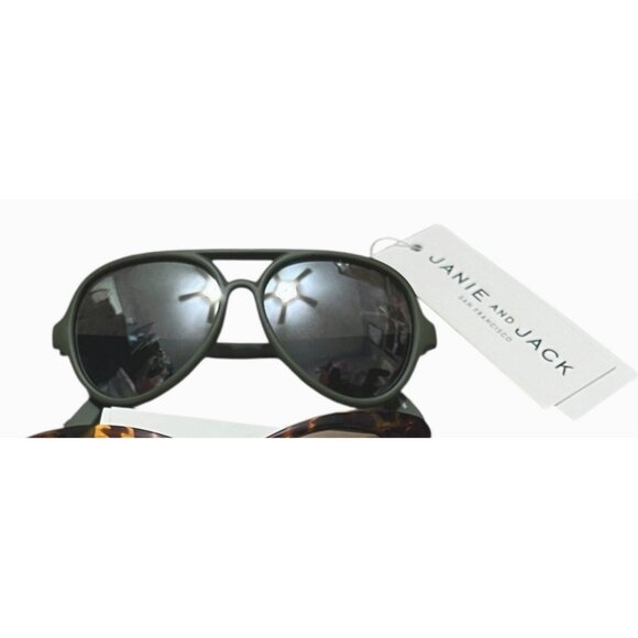 Janie & Jack Green Aviator Sunglasses for Kids Boys 0-2 Years - Picture 1 of 4
